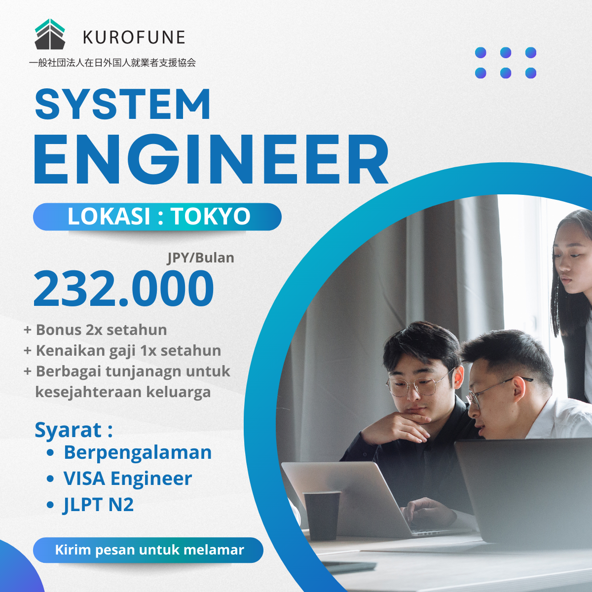 Lowongan Kerja System Engineer di Tokyo