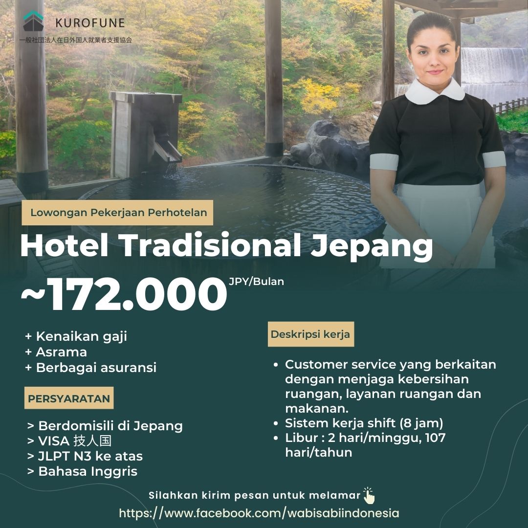 Lowongan Kerja Customer service HOTEL Tradisional Jepang di Gunma
