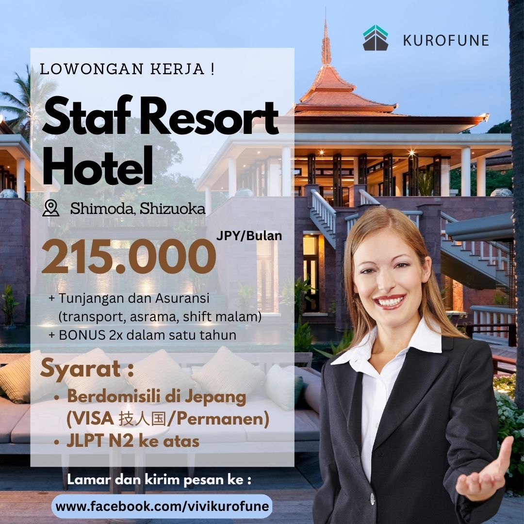 Merekrut Staf Resort Hotel di Shizuoka!